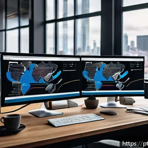 Home 32 신경망 아키텍처의 구체적 설계 단계 - A detailed, modern workspace scene showing a data scientist analyzing neural network architectures o...