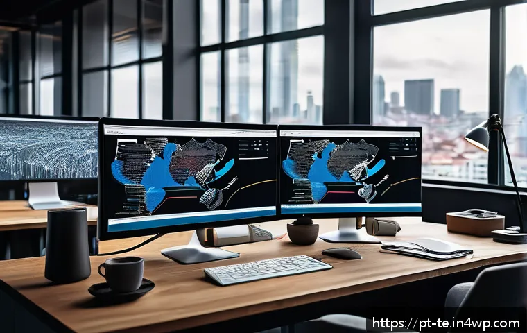 신경망 아키텍처의 구체적 설계 단계 - A detailed, modern workspace scene showing a data scientist analyzing neural network architectures o...