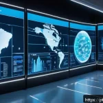 Home 19 컨볼루션 신경망 아키텍처의 혁신적 접근법 - A futuristic laboratory scene showcasing a dynamic convolutional neural network architecture visuali...