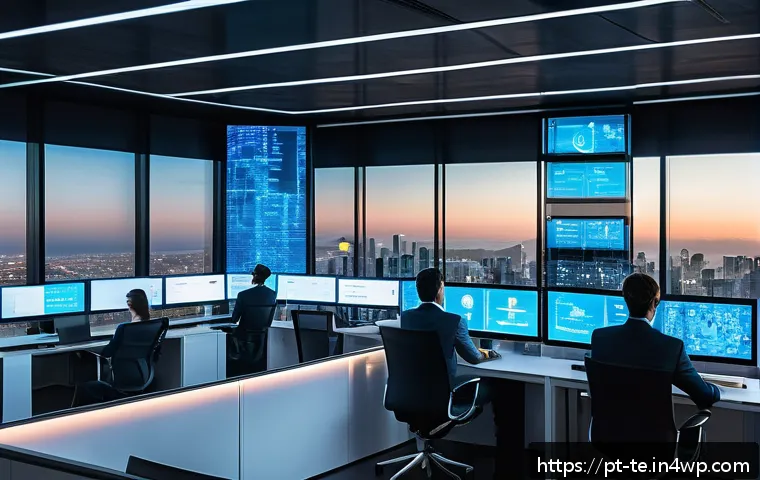 모델의 유연성을 높이는 아키텍처 전략 - A futuristic corporate office environment showcasing a modular AI system displayed on multiple trans...